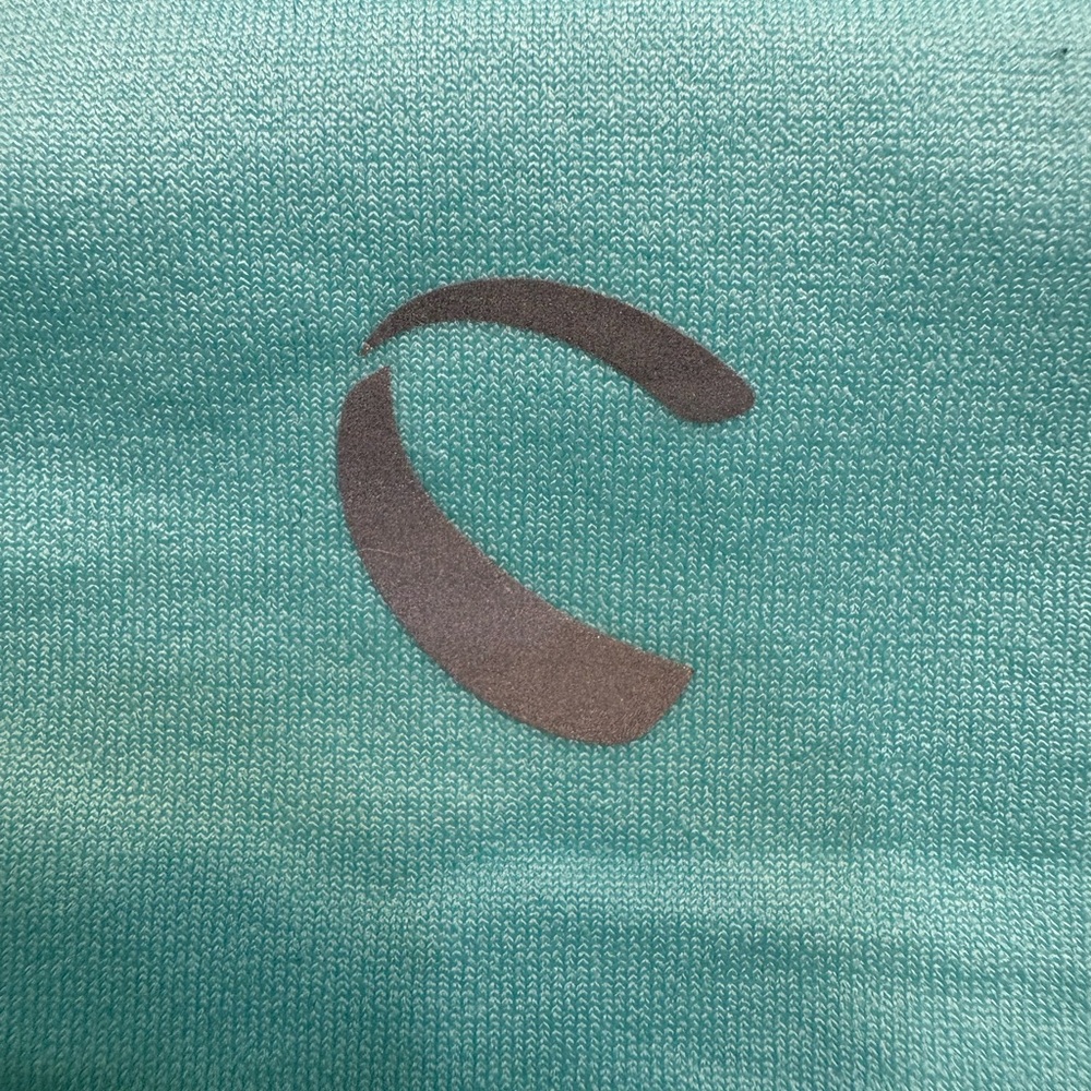 Climawear Turquoise Zip-Up with Striped Sleeves - Picture 4 of 6